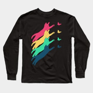 Cat Jumping Long Sleeve T-Shirt